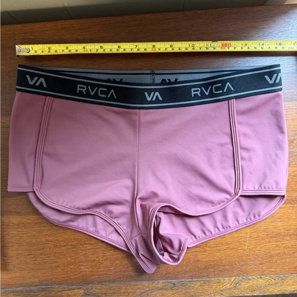 RVCA Women's Mauve / Dusty Pink Swim Booty Shorts - Picture 2 of 10